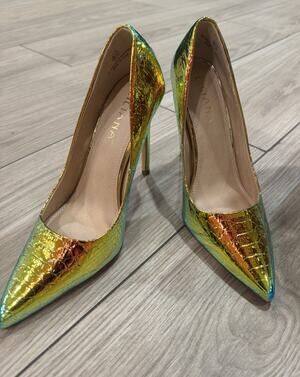 Summer Iridescent High Heels Changing Color Snake